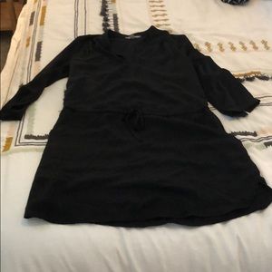 Black three quarter sleeve dress